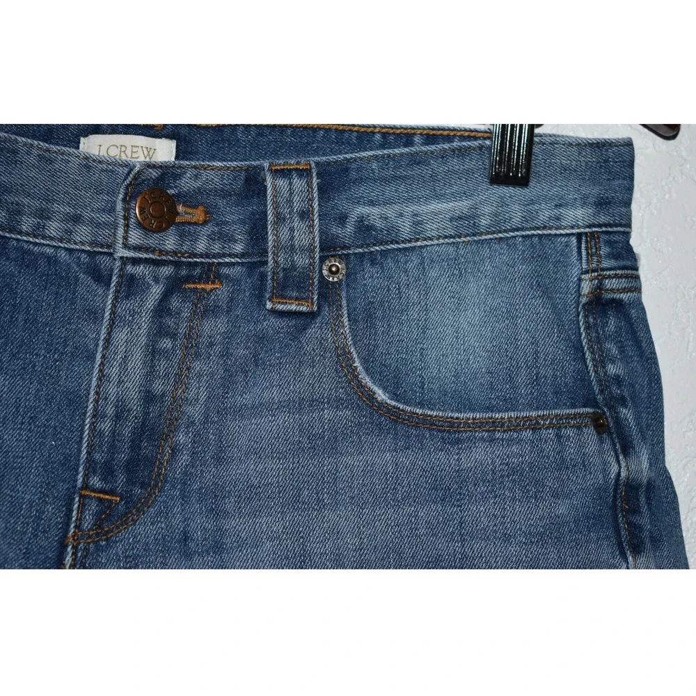 J.Crew Womens 27 Denim Shorts Distressed Frayed Hem 5-Pocket Med Wash C6013